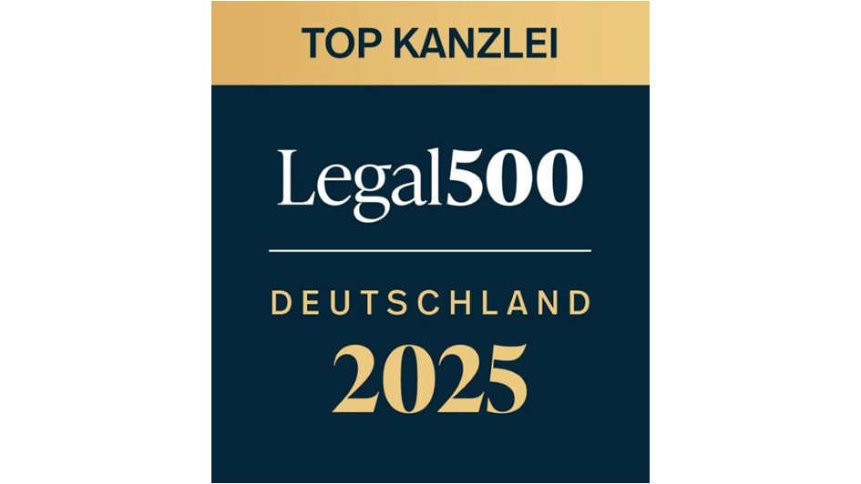 Legal 500 Deutschland 2025 - FGvW erneut Top Kanzlei