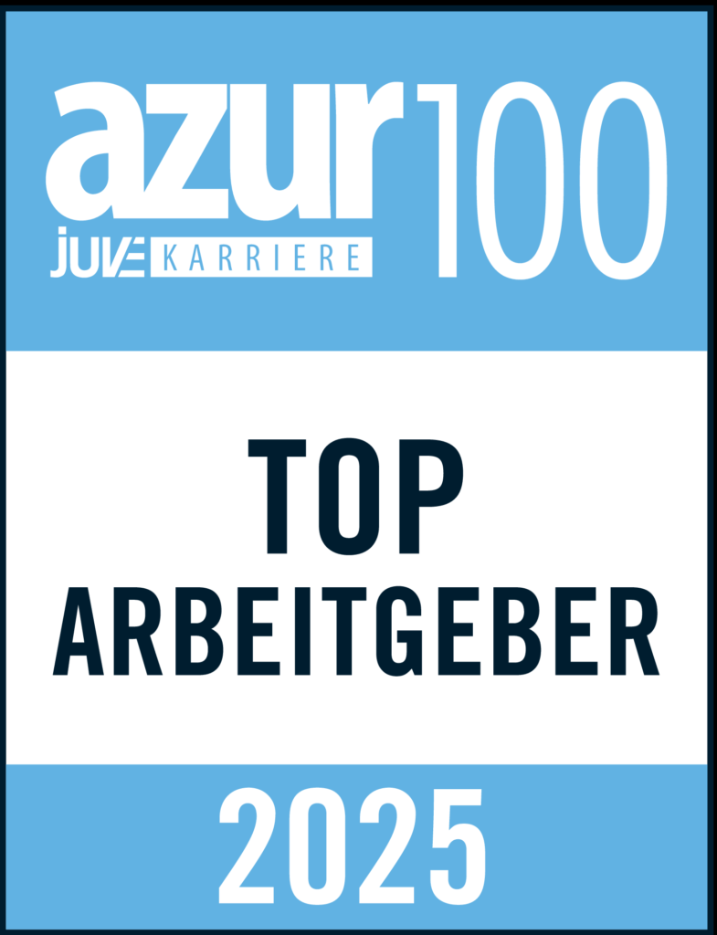 azur100 Top-Arbeitgeber 2025 Auszeichnung groß
